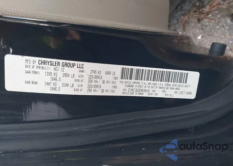 2013 Chrysler Town & Country Touring from USA, damaged, VIN 2C4RC1BG9DR638242